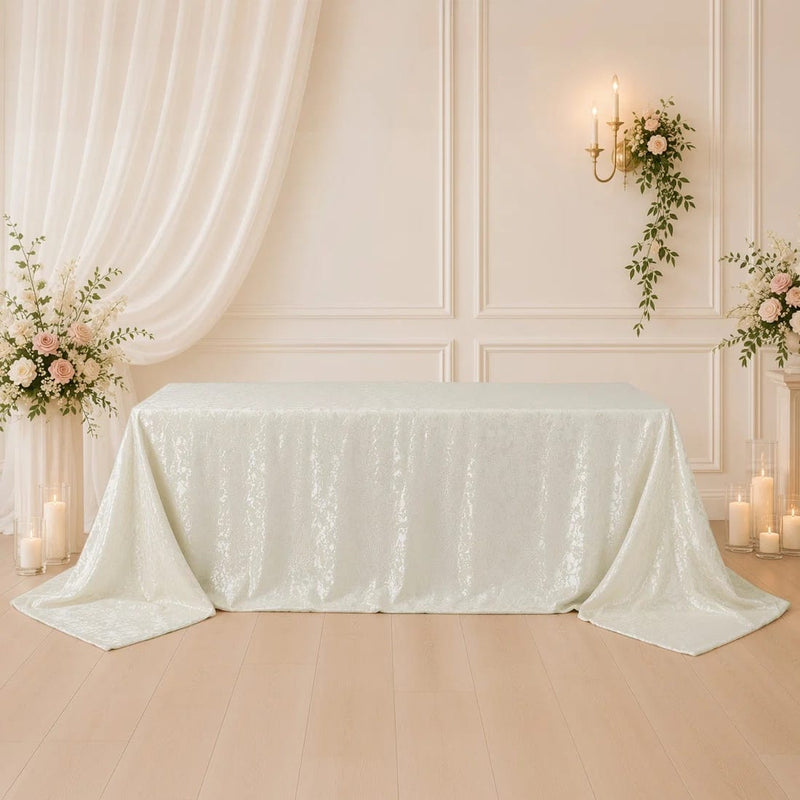 90" x 132" Jacquard Polyester Rectangular Tablecloth with Abstract Watercolor Pattern