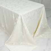 90" x 132" Jacquard Polyester Rectangular Tablecloth with Abstract Watercolor Pattern