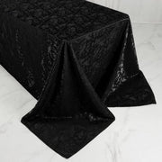 90" x 132" Jacquard Polyester Rectangular Tablecloth with Abstract Watercolor Pattern