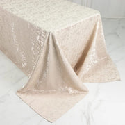 90" x 132" Jacquard Polyester Rectangular Tablecloth with Abstract Watercolor Pattern