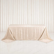 90" x 132" Jacquard Polyester Rectangular Tablecloth with Abstract Watercolor Pattern