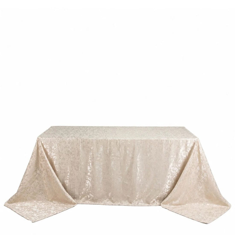 90" x 132" Jacquard Polyester Rectangular Tablecloth with Abstract Watercolor Pattern