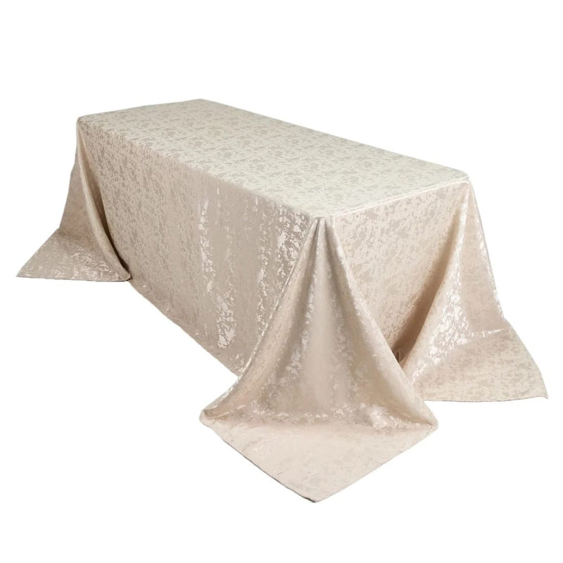 90" x 132" Jacquard Polyester Rectangular Tablecloth with Abstract Watercolor Pattern TAB_JAC02_90132_081