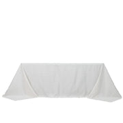 90" x 132" Jacquard Polyester Rectangular Tablecloth with Diamond Trellis and Gold Accents