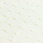 90" x 132" Jacquard Polyester Rectangular Tablecloth with Diamond Trellis and Gold Accents