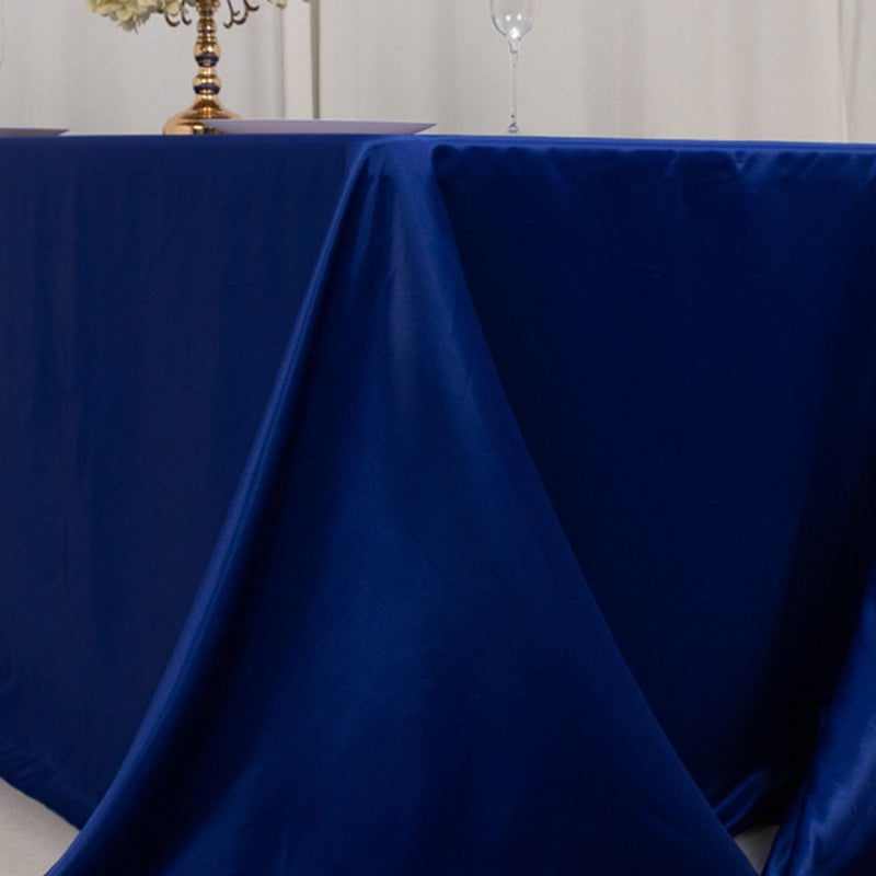 90" x 132" Lamour Satin Rectangular Tablecloth
