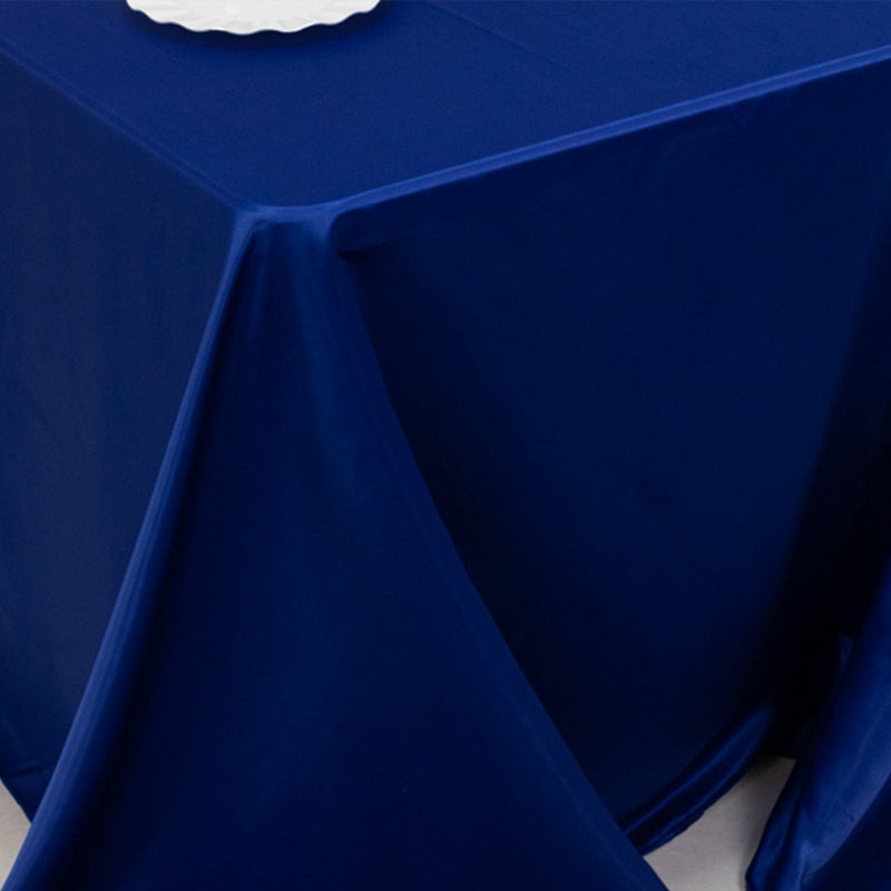 90" x 132" Lamour Satin Rectangular Tablecloth
