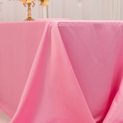 90" x 132" Lamour Satin Rectangular Tablecloth