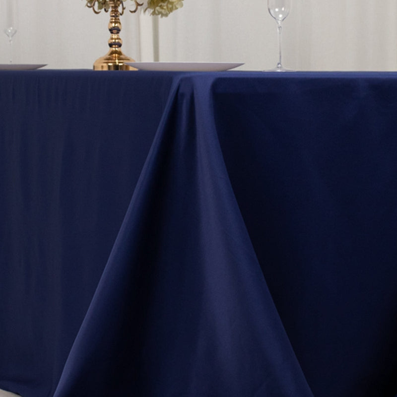 90" x 132" Lamour Satin Rectangular Tablecloth
