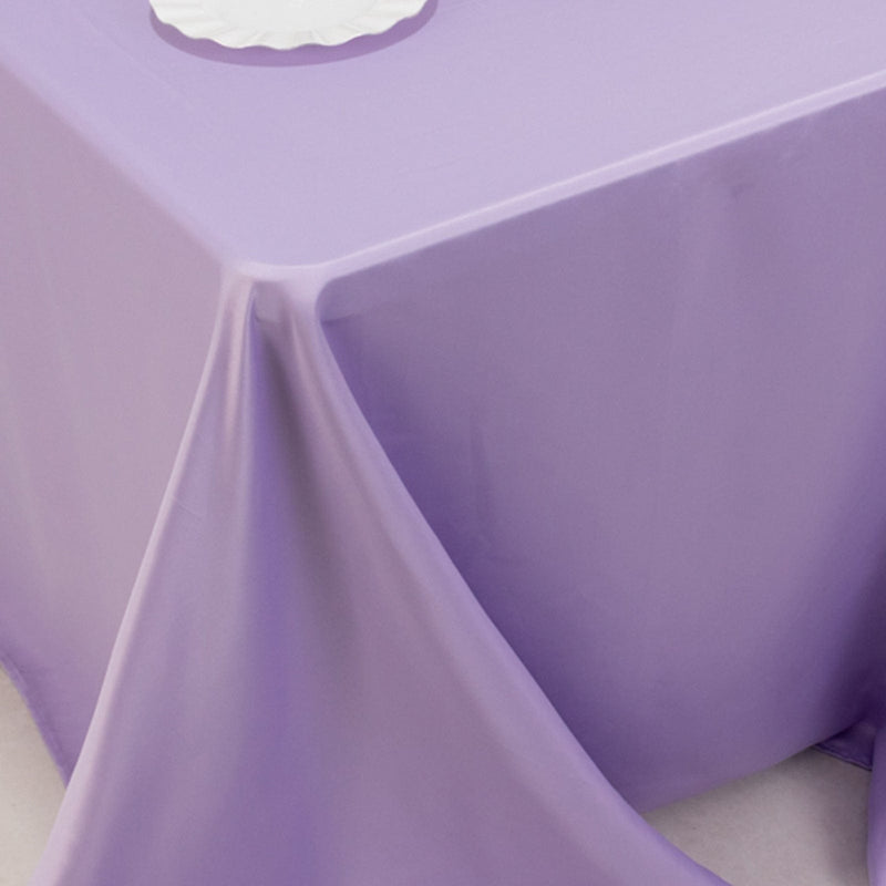 90" x 132" Lamour Satin Rectangular Tablecloth