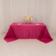 90" x 132" Lamour Satin Rectangular Tablecloth
