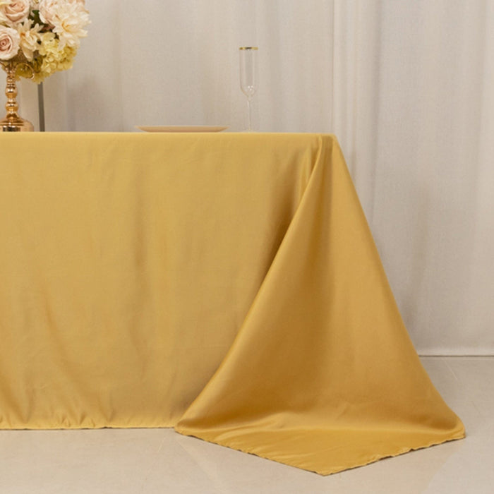 90" x 132" Lamour Satin Rectangular Tablecloth