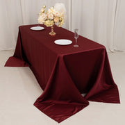 90" x 132" Lamour Satin Rectangular Tablecloth