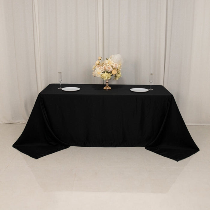 90" x 132" Lamour Satin Rectangular Tablecloth