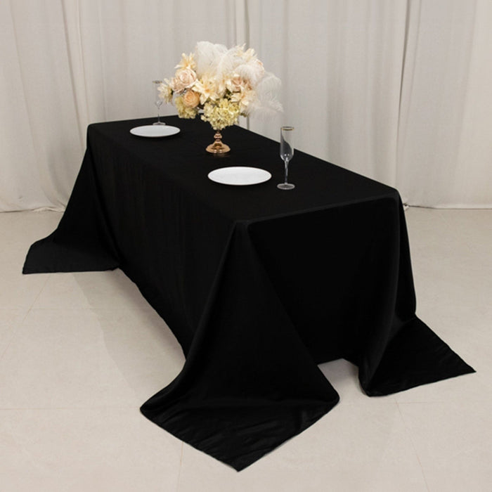 90" x 132" Lamour Satin Rectangular Tablecloth