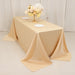 90" x 132" Lamour Satin Rectangular Tablecloth