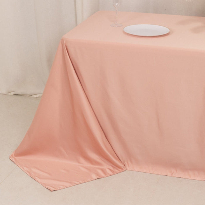 90" x 132" Lamour Satin Rectangular Tablecloth