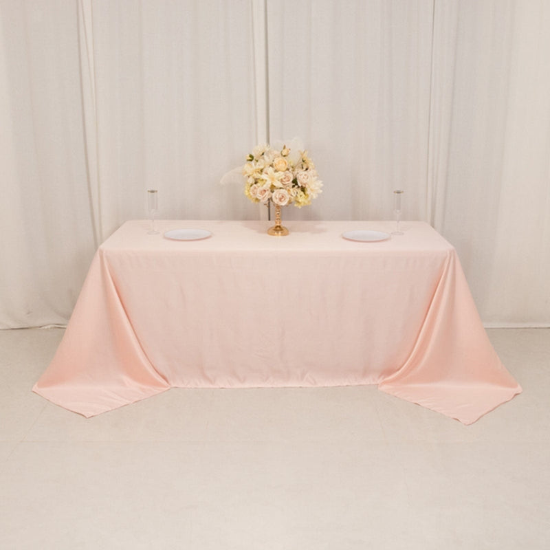 90" x 132" Lamour Satin Rectangular Tablecloth