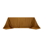 90" x 132" Lamour Satin Rectangular Tablecloth TAB_LAMR_90132_GOLD