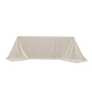 90" x 132" Lamour Satin Rectangular Tablecloth TAB_LAMR_90132_IVR