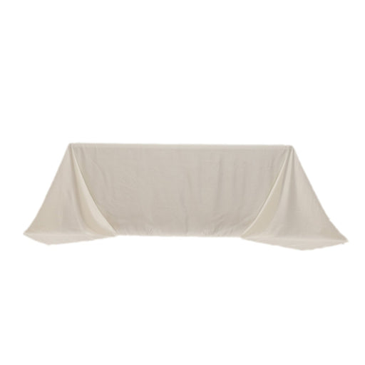 90" x 132" Lamour Satin Rectangular Tablecloth TAB_LAMR_90132_IVR