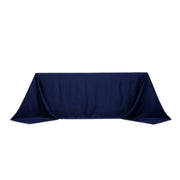 90" x 132" Lamour Satin Rectangular Tablecloth TAB_LAMR_90132_NAVY