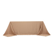 90" x 132" Lamour Satin Rectangular Tablecloth TAB_LAMR_90132_NUDE