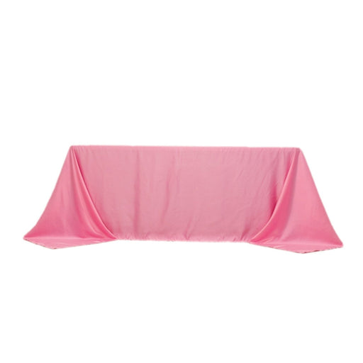 90" x 132" Lamour Satin Rectangular Tablecloth TAB_LAMR_90132_PINK