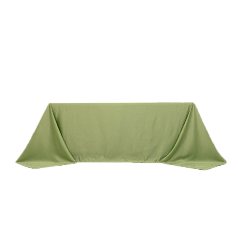 90" x 132" Lamour Satin Rectangular Tablecloth TAB_LAMR_90132_SAGE