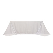90" x 132" Lamour Satin Rectangular Tablecloth TAB_LAMR_90132_WHT