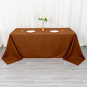 90" x 132" Polyester Rectangular Tablecloth TAB_90132_BRN_POLY