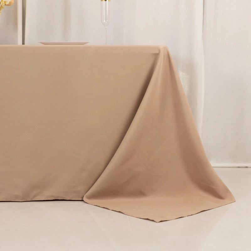 90" x 132" Premium Polyester Rectangular Tablecloth