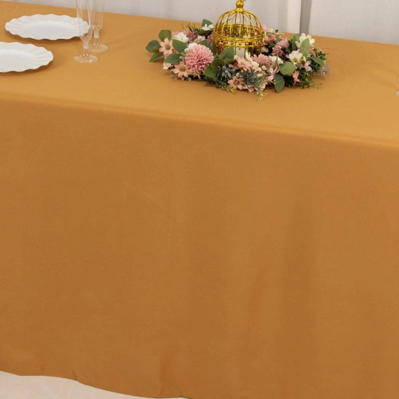 90" x 132" Premium Polyester Rectangular Tablecloth