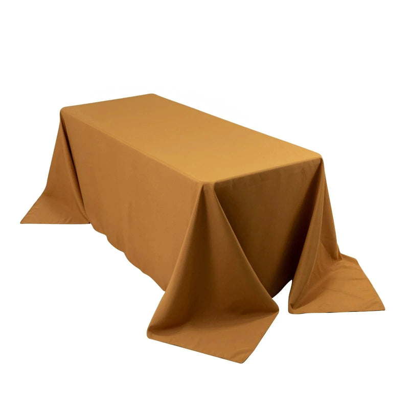 90" x 132" Premium Polyester Rectangular Tablecloth