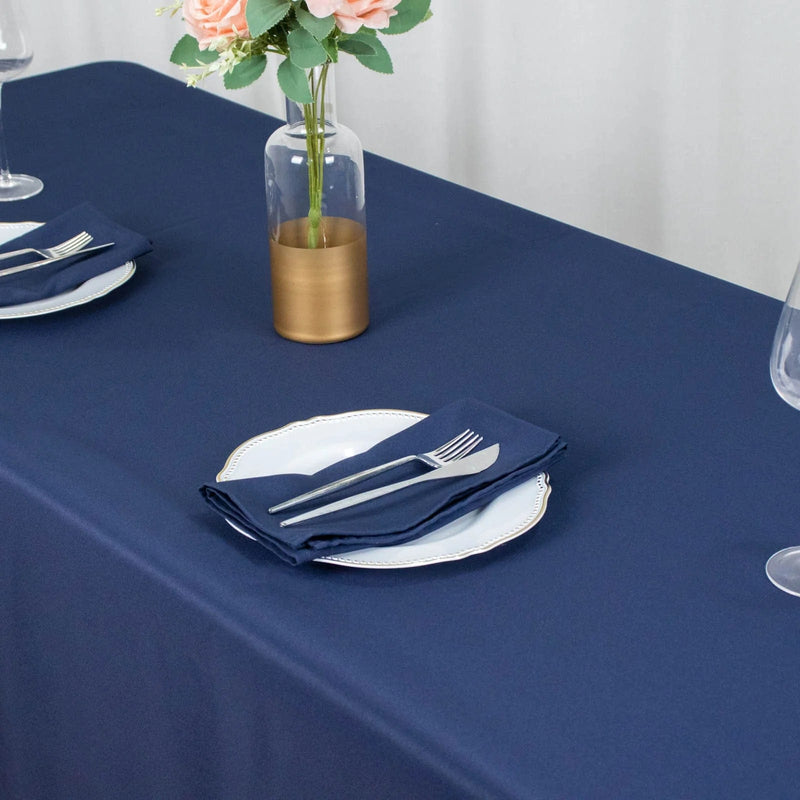 90" x 132" Premium Polyester Rectangular Tablecloth