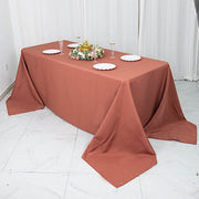 90" x 132" Premium Polyester Rectangular Tablecloth