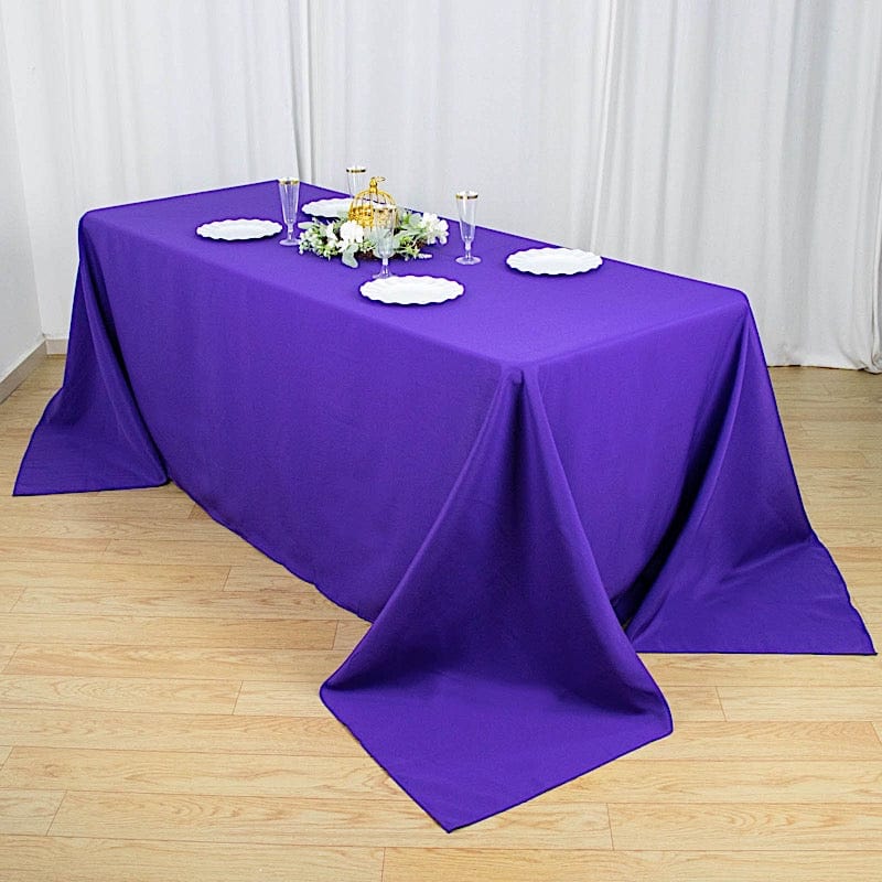 90" x 132" Premium Polyester Rectangular Tablecloth