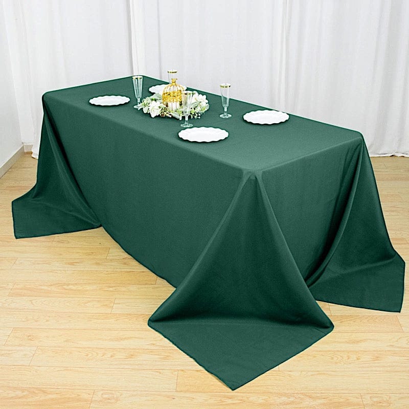 90" x 132" Premium Polyester Rectangular Tablecloth