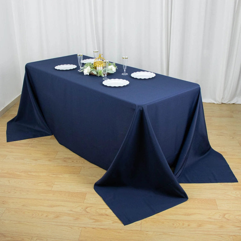 90" x 132" Premium Polyester Rectangular Tablecloth