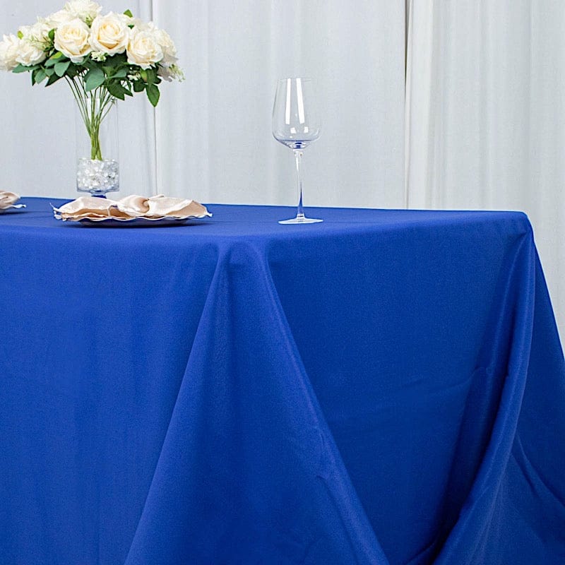 90" x 132" Premium Polyester Rectangular Tablecloth