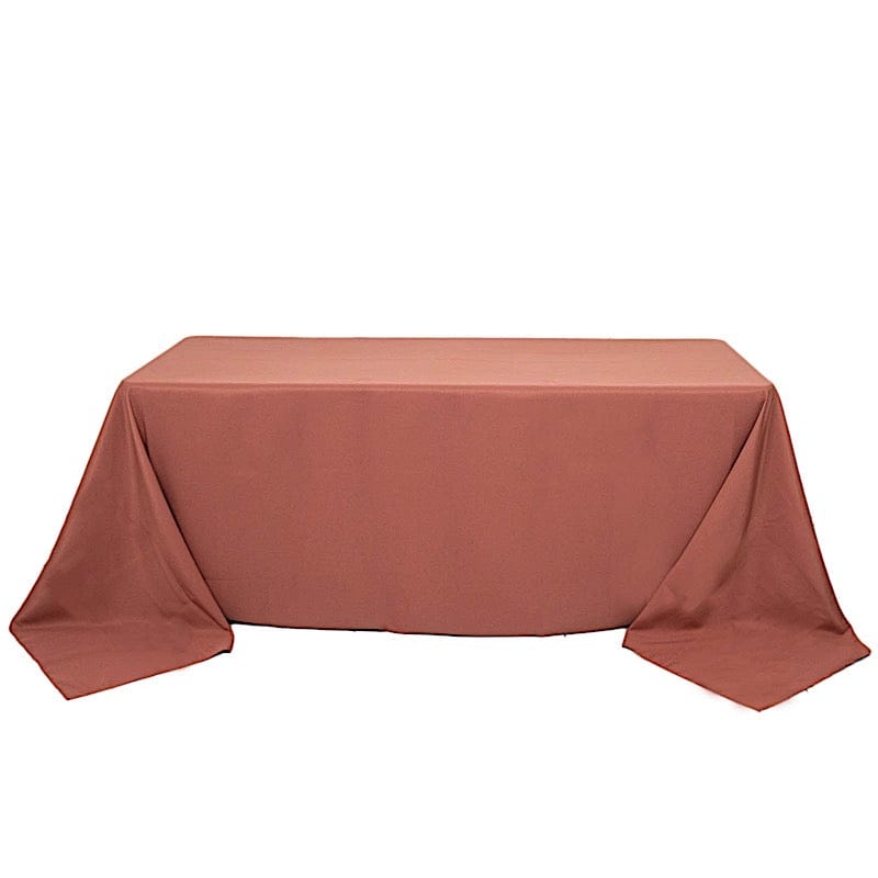 90" x 132" Premium Polyester Rectangular Tablecloth