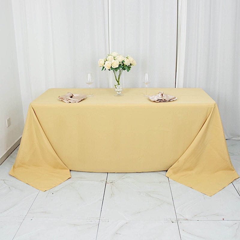 90" x 132" Premium Polyester Rectangular Tablecloth