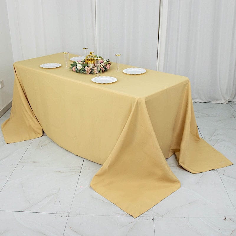 90" x 132" Premium Polyester Rectangular Tablecloth