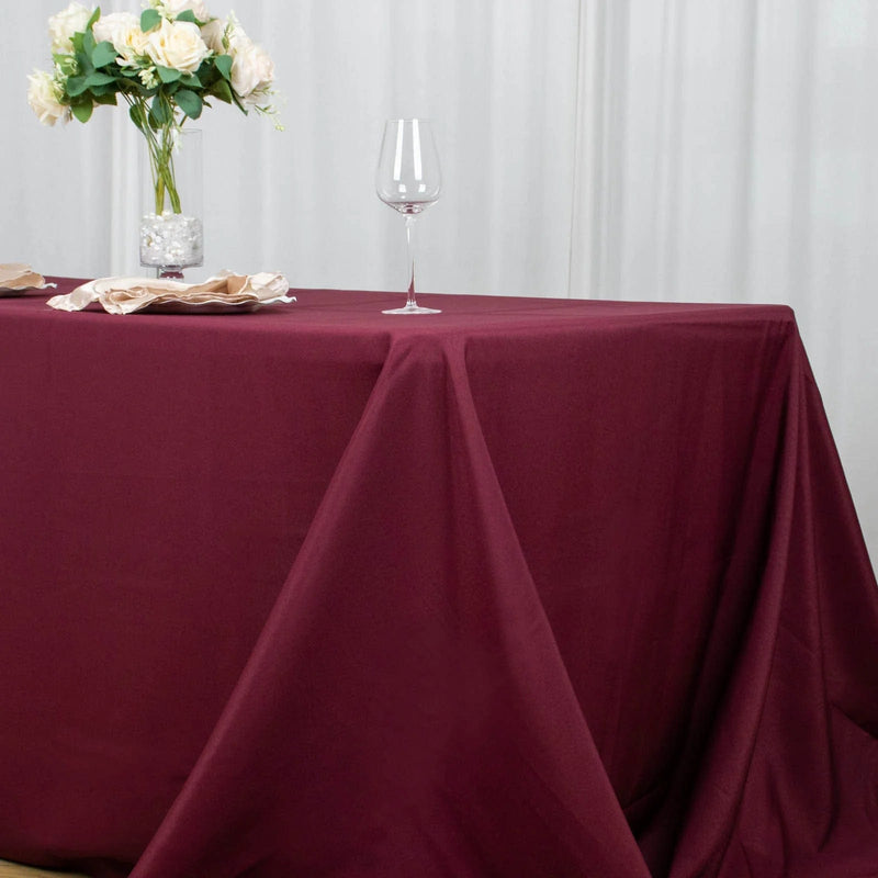 90" x 132" Premium Polyester Rectangular Tablecloth