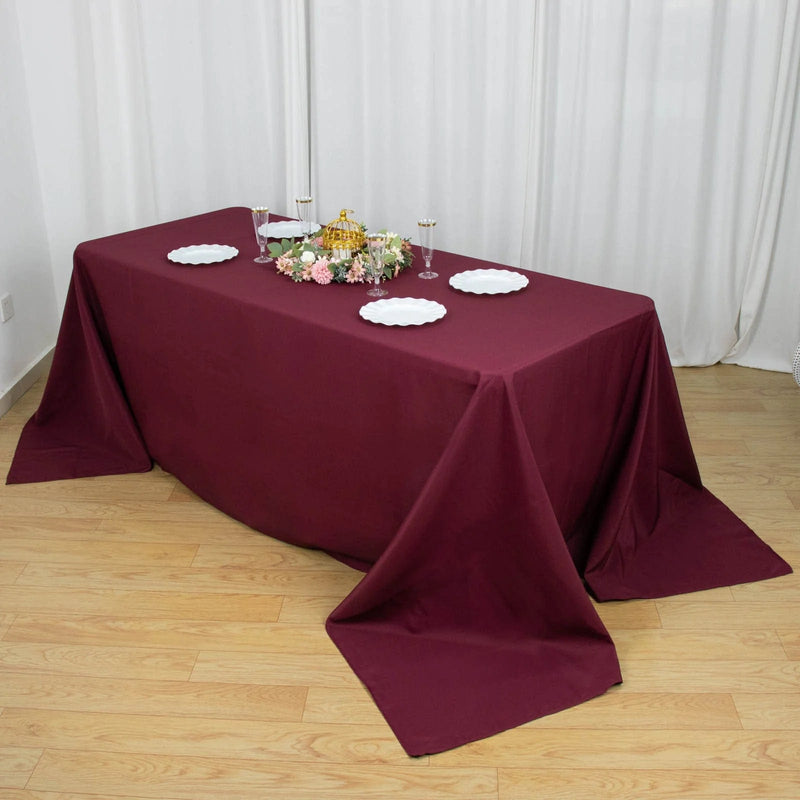 90" x 132" Premium Polyester Rectangular Tablecloth