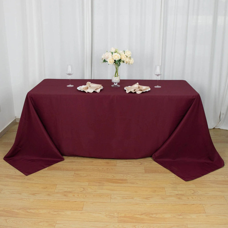 90" x 132" Premium Polyester Rectangular Tablecloth