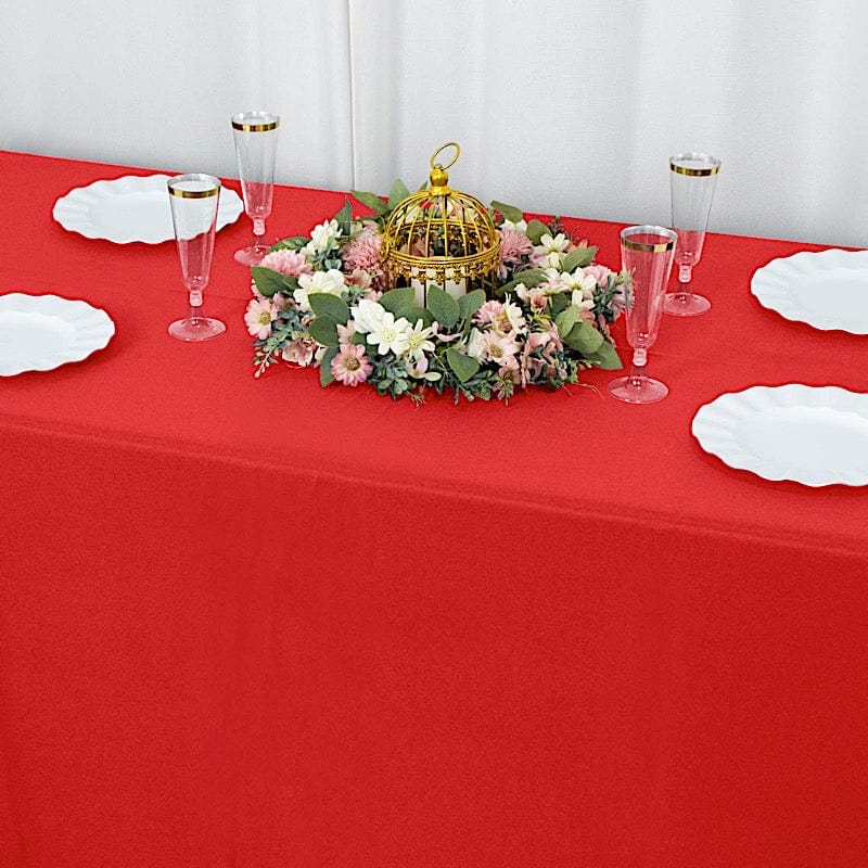 90" x 132" Premium Polyester Rectangular Tablecloth