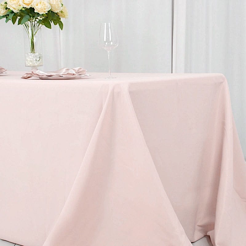 90" x 132" Premium Polyester Rectangular Tablecloth