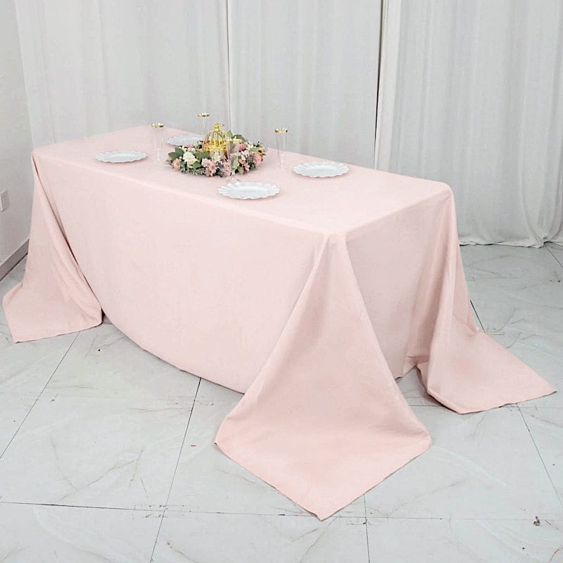 90" x 132" Premium Polyester Rectangular Tablecloth