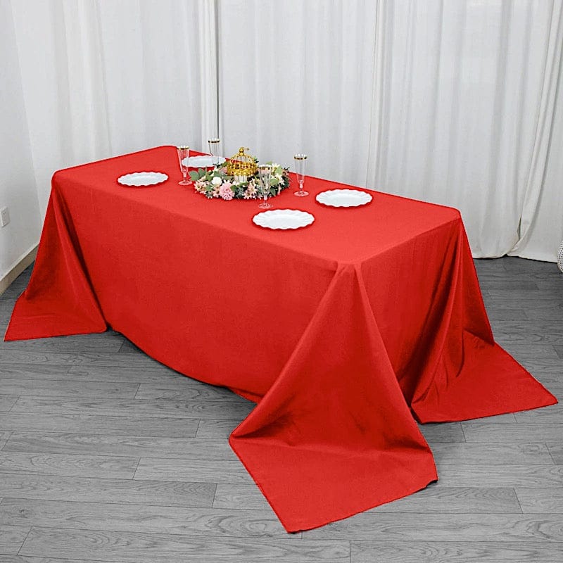 90" x 132" Premium Polyester Rectangular Tablecloth